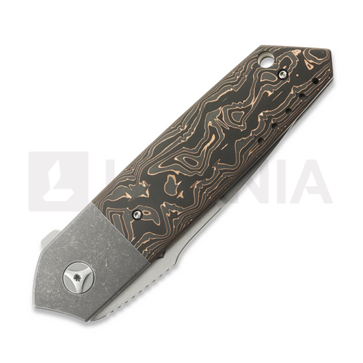 Mechforce Carey Collab Roadster folding knife, Copper CF