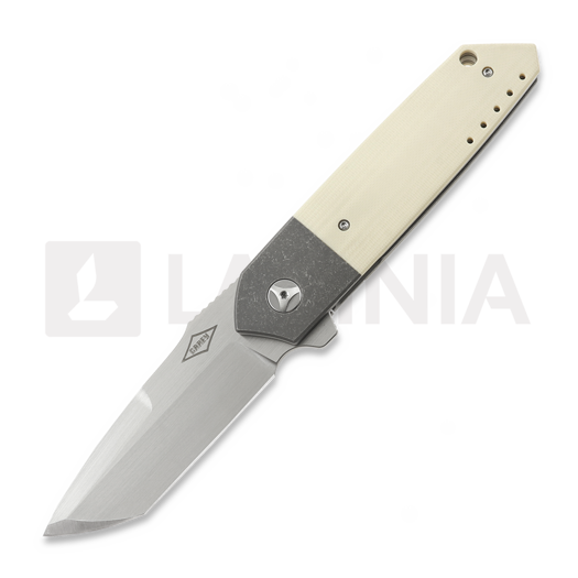 Coltello pieghevole Mechforce Carey Collab Roadster, Ivory G10