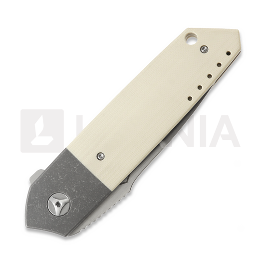 Mechforce Carey Collab Roadster folding knife, Ivory G10