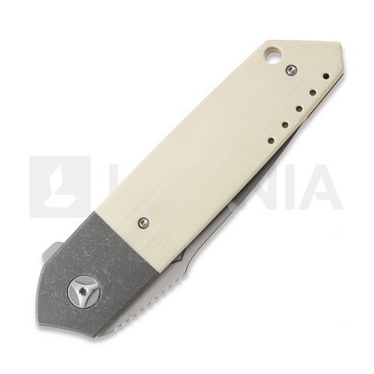 Mechforce Carey Collab Roadster sulankstomas peilis, Ivory G10
