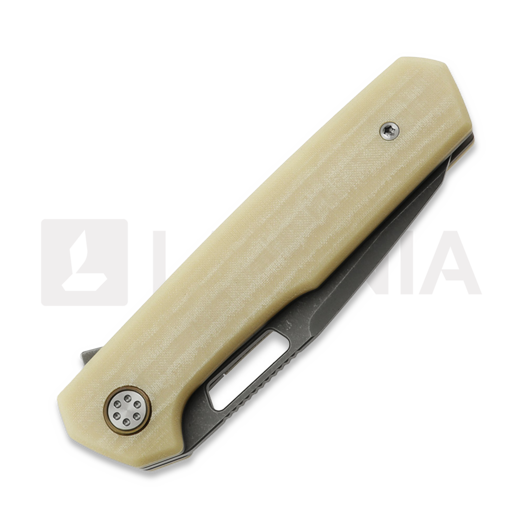 Mechforce Oeser Collab Nebo V2 folding knife, Antique Linen Micarta