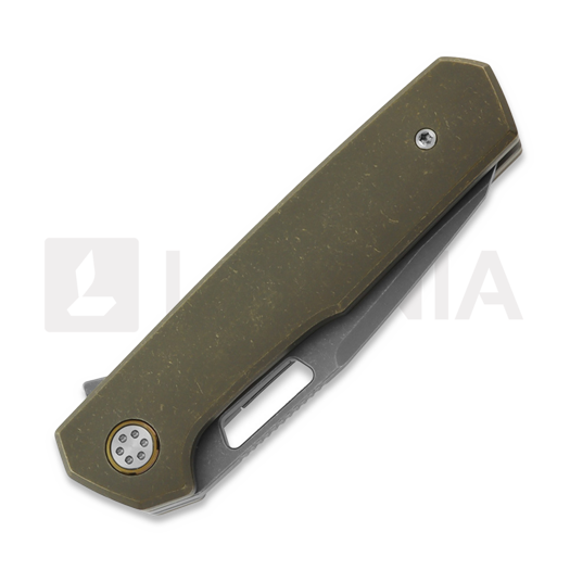 Mechforce Oeser Collab Nebo V2 sulankstomas peilis, Tumbled Ti w/ Bronze Anodized