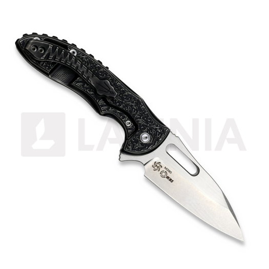 Mechforce Rick Lala Collab Sentry sulankstomas peilis, PVD Ti Scroll Pattern