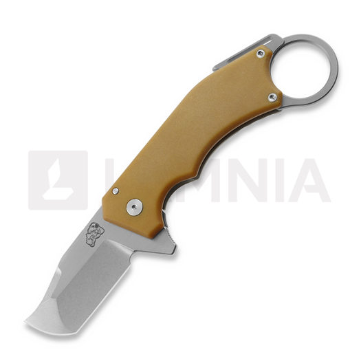 Mechforce Ringed Rhino Micarta sulankstomas peilis, Butterscotch