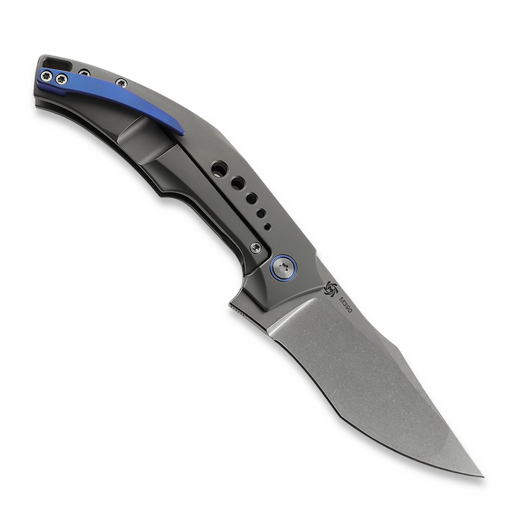 Coltello pieghevole Mechforce Tashi Collab SOS, Ti, Blue Clip
