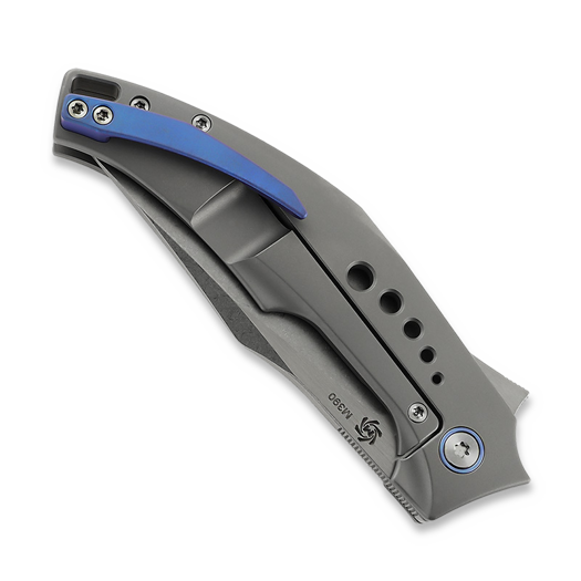 Coltello pieghevole Mechforce Tashi Collab SOS, Ti, Blue Clip
