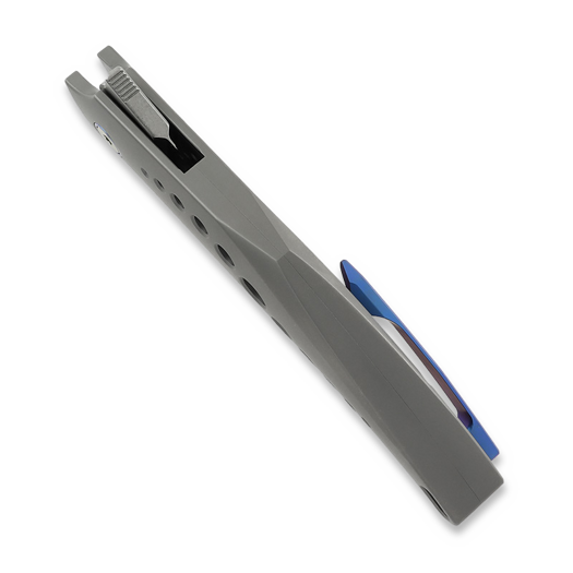 Mechforce Tashi Collab SOS sulankstomas peilis, Ti, Blue Clip