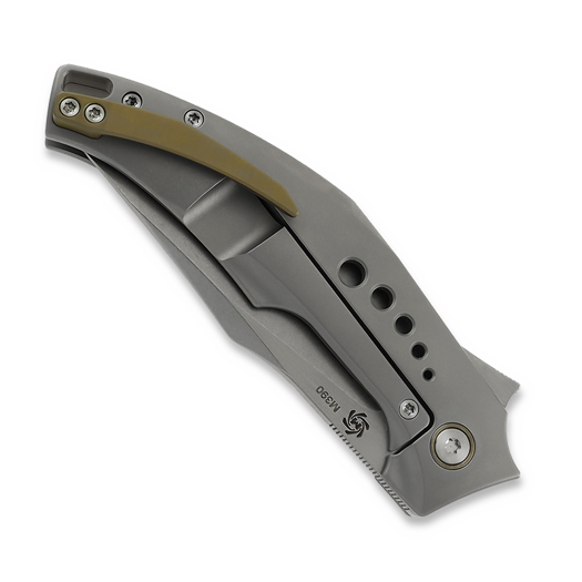 Mechforce Tashi Collab SOS sulankstomas peilis, Ti, Bronze Clip