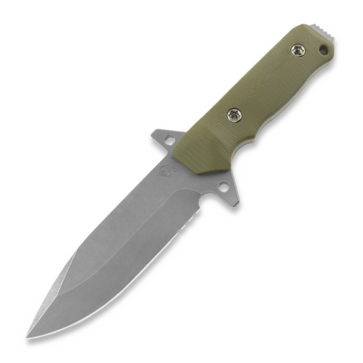 Medford AIO-2, 3V Tumbled Blade, OD Green G10