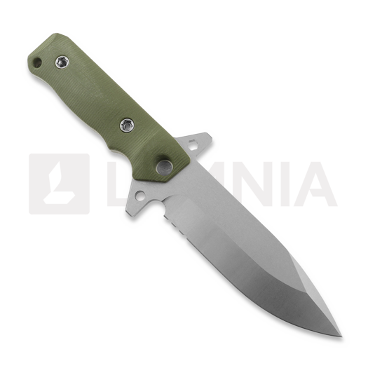 Medford AIO-2 3V Tumbled kniv, OD Green G-10