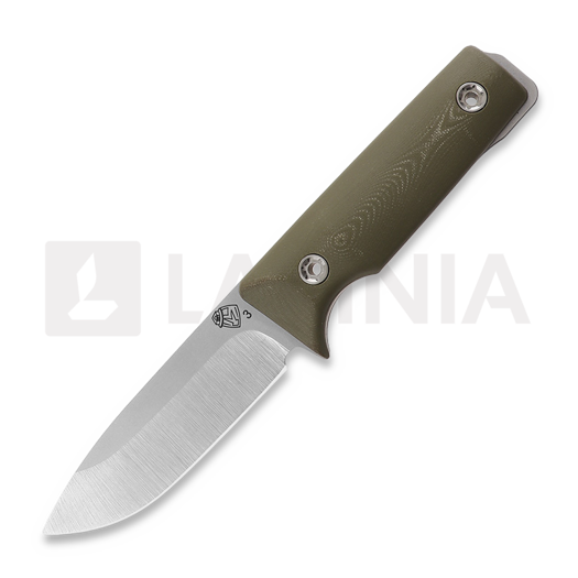 Medford Bushcrafter 刀, 3V Tumbled Blade, OD Green G10