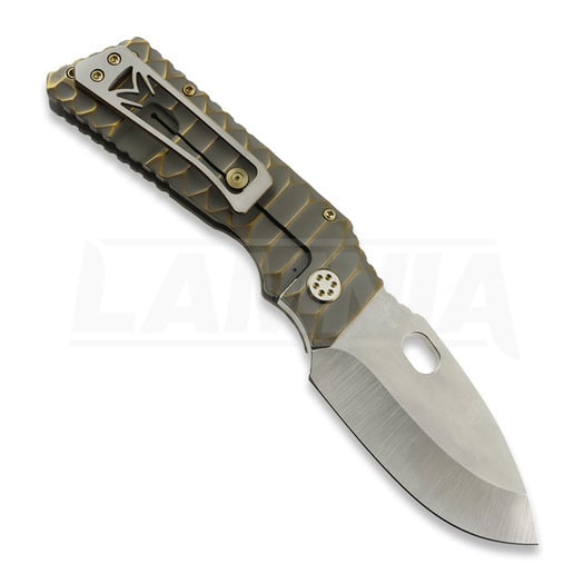 Medford Fat Daddy S45VN Tumbled sulankstomas peilis, Bronze "Diamond Gatorbelly"