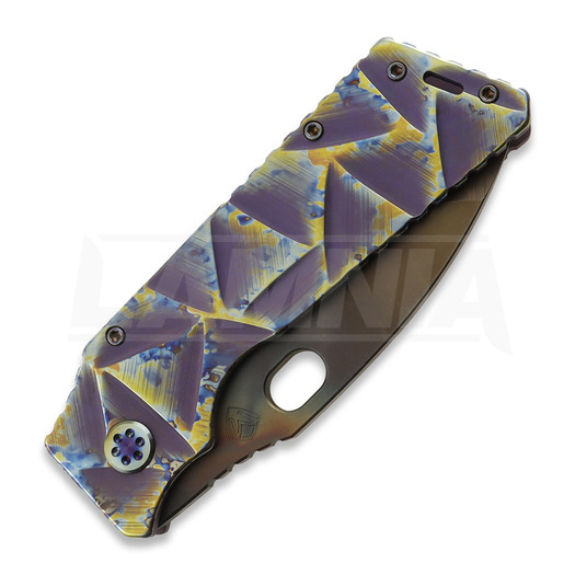 Medford Fat Daddy S45VN Vulcan sulankstomas peilis, Pen Flame "Stained Glass"