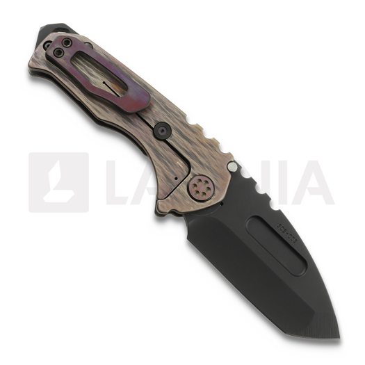 Medford Genesis T 3V DLC Tanto foldekniv, Black & CuRose "Shou Sugi Ban"