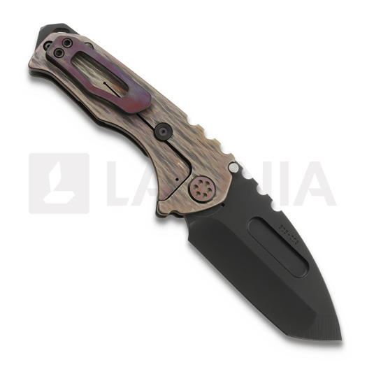 Medford Genesis T 3V DLC Tanto sulankstomas peilis, Black & CuRose "Shou Sugi Ban"