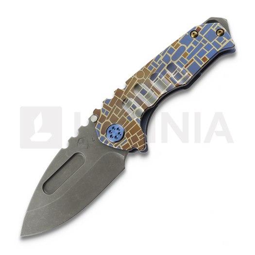 Coltello pieghevole Medford Genesis T S45VN Acid Distressed DP, OS Blue "Mosaic"