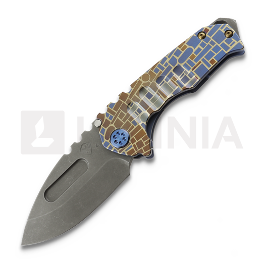 Coltello pieghevole Medford Genesis T S45VN Acid Distressed DP, OS Blue "Mosaic"
