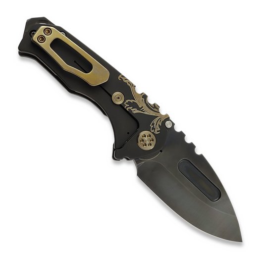 Medford Genesis T folding knife, S45VN DLC DP "Ghosted Laurel Leaf"