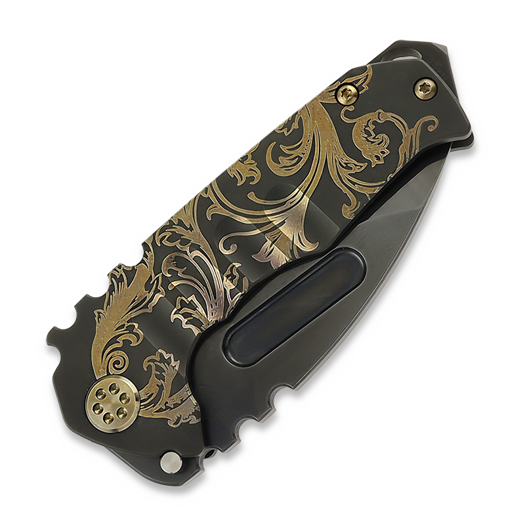 Medford Genesis T folding knife, S45VN DLC DP "Ghosted Laurel Leaf"