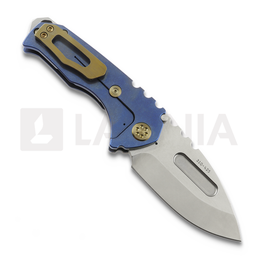 Couteau pliant Medford Genesis T S45VN Tumbled DP, Blue w/Bronze HW