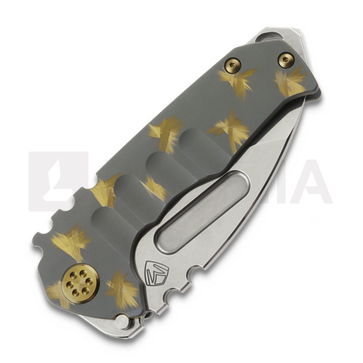 Medford Genesis T S45VN Tumbled DP foldekniv, Cement/Bronze "Birds of Paradise"