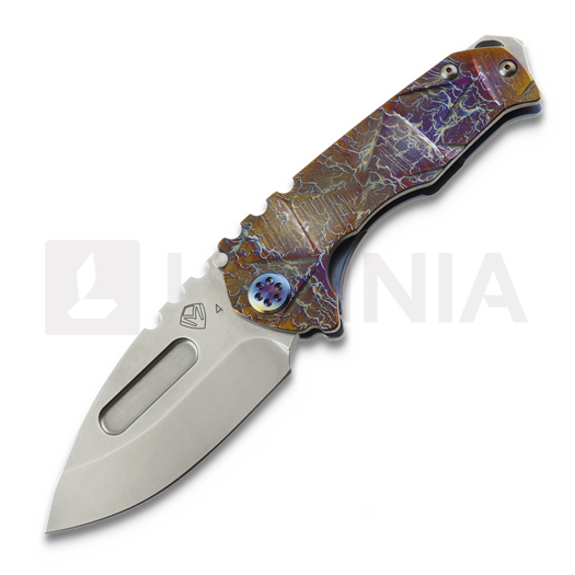 Coltello pieghevole Medford Genesis T S45VN Tumbled DP, Flamed & Blue "Stained Glass"