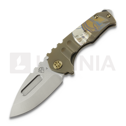 Zavírací nůž Medford Genesis T S45VN Tumbled DP, OS Bronze "Molon Labe"