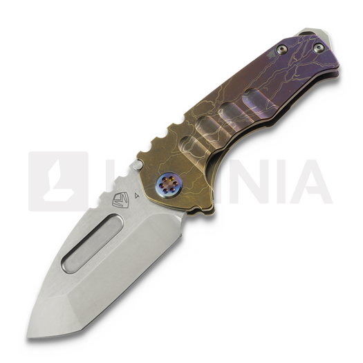 Medford Genesis T S45VN Tumbled Tanto 折り畳みナイフ, Bronze/Violet Fade "Lightning"