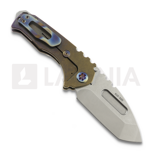Medford Genesis T S45VN Tumbled Tanto sulankstomas peilis, Bronze/Violet Fade "Lightning"