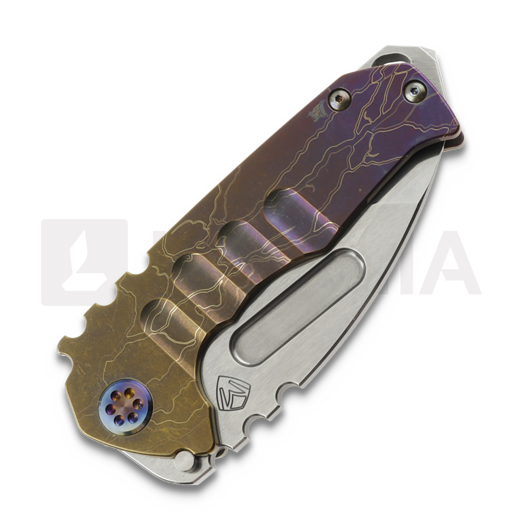 Medford Genesis T S45VN Tumbled Tanto foldekniv, Bronze/Violet Fade "Lightning"