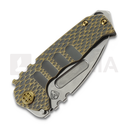 Medford Genesis T S45VN Tumbled Tanto foldekniv, Cement/Bronze "Dragon Skin"