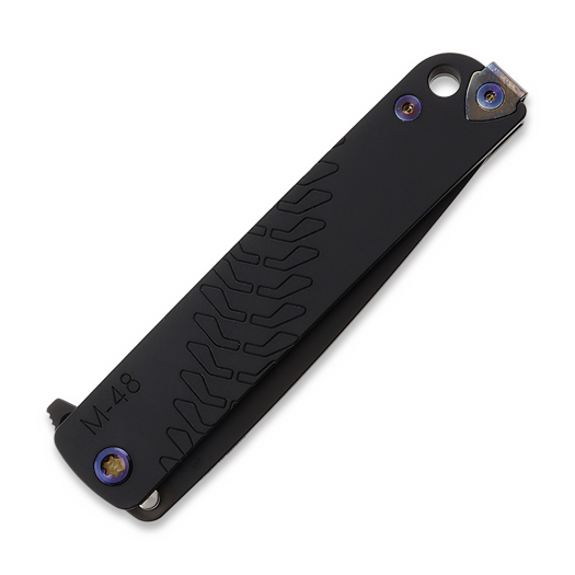 Medford M-48 folding knife, S45VN PVD Blade, Black Handle, PVD Spring