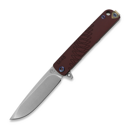 Nóż składany Medford M-48 S45VN Tumbled, punainen