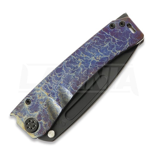 Medford Marauder 3V DLC Tanto sulankstomas peilis, Blue Acid Etched