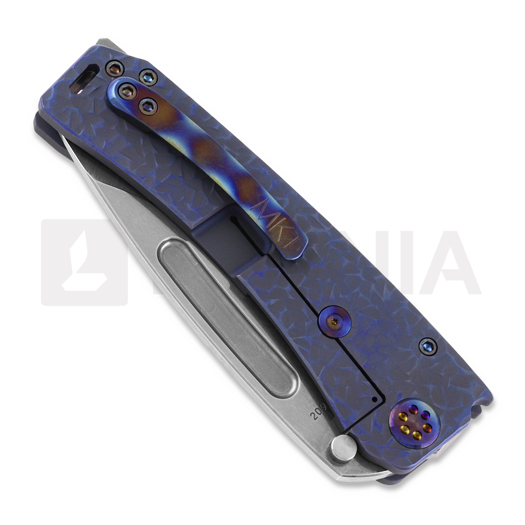 Coltello pieghevole Medford Marauder-H S35VN, Brushed Blue "Hammered"