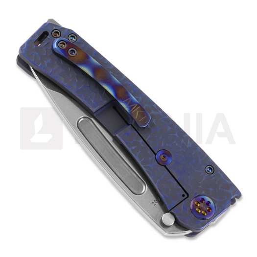 Coltello pieghevole Medford Marauder-H S35VN, Brushed Blue "Hammered"