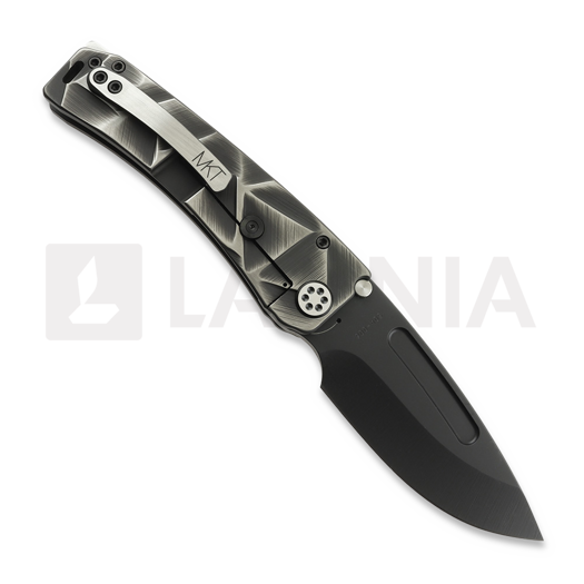 Medford Marauder S45VN DLC DP sulankstomas peilis, Black/Silver "Stained Glass"