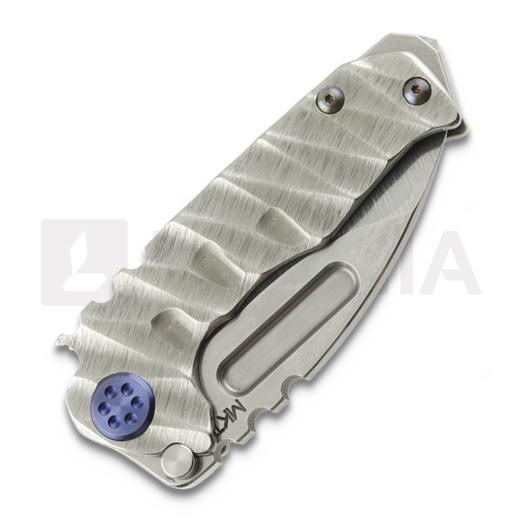 Medford Micro T Magnacut Tumbled DP sulankstomas peilis, Silver "Lightning"