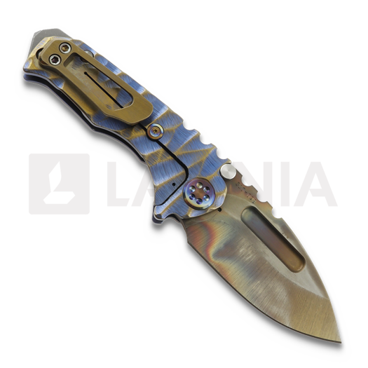 Medford Micro T S35VN Vulcan DP sulankstomas peilis, Blue & Bronze "Predator"