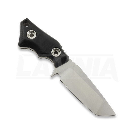 Medford Micro Tanto PS 20CV Tumbled peilis, kabinamas ant kaklo, Black G-10