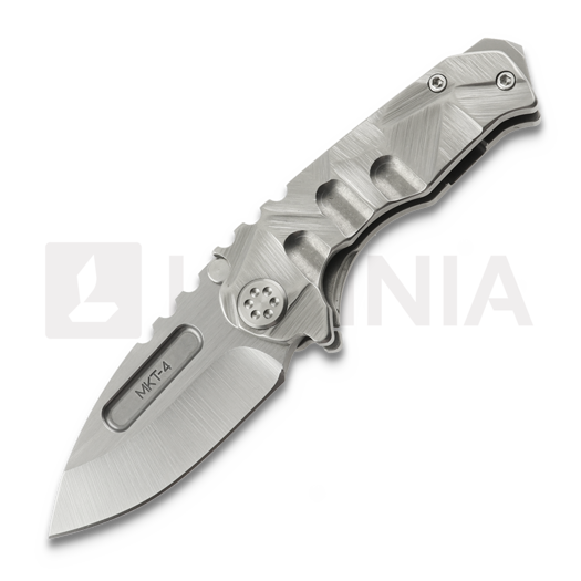 Medford Micro Ti S45VN Satin DP kääntöveitsi, Brushed Silver "Stained Glass"