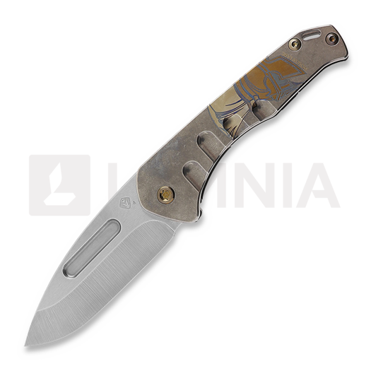 Medford Prae Slim S45VN 折叠刀, Bronze Molon Labe