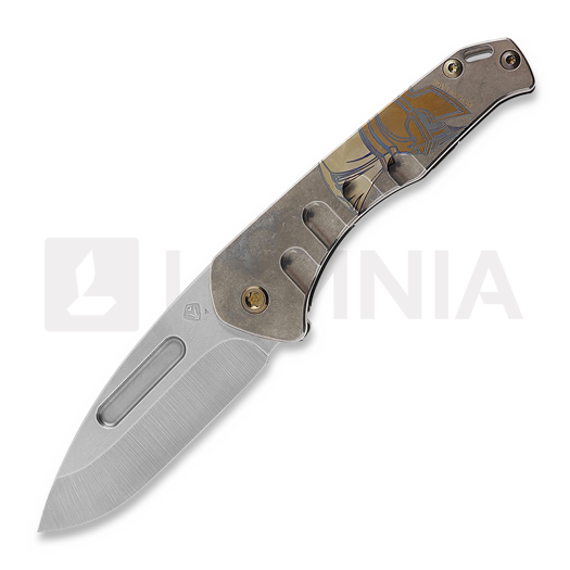 Nóż składany Medford Prae Slim S45VN, Bronze Molon Labe