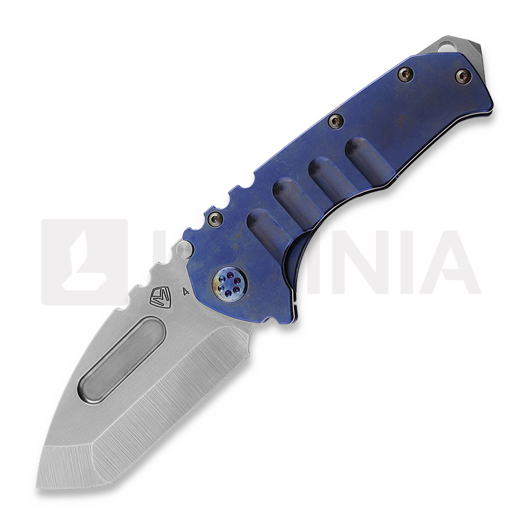 Navalha Medford Prae T, S45VN Tumbled Tanto Blade, Blue