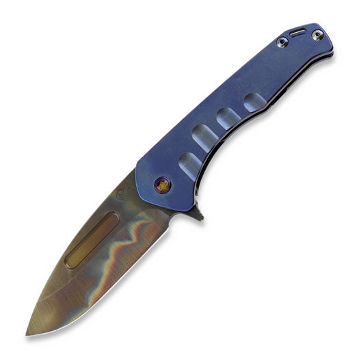 Medford Praetorian Slim Flipper, S35VN Vulcan DP, Blue, Flm Hw