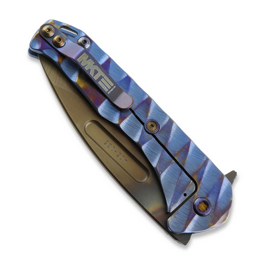 Medford Praetorian Slim Flipper S35VN Vulcan DP, Blue "Lightning"