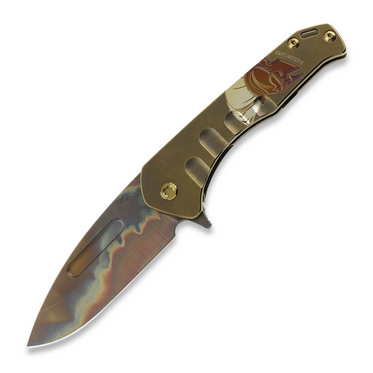 Medford Praetorian Slim Flipper, S35VN Vulcan DP, "Molon Labe"