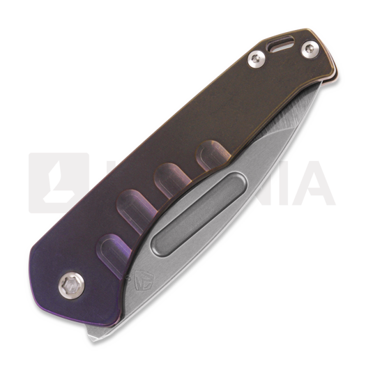 Medford Praetorian Slim S35VN Tumbled DP Blade sulankstomas peilis, Violet/Bronze