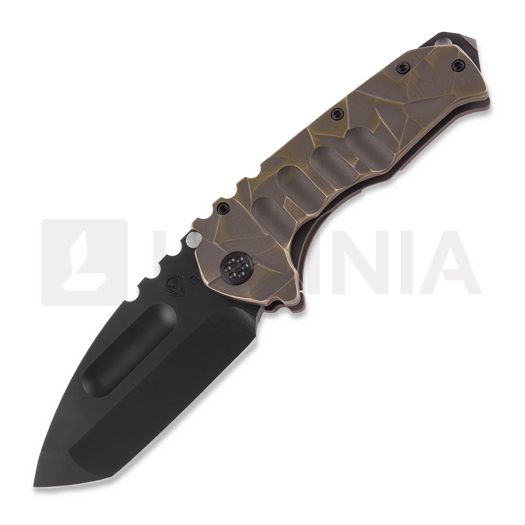 มีดพับ Medford Praetorian Ti S35VN PVD Tanto, BB/Brsh Bronze Handles