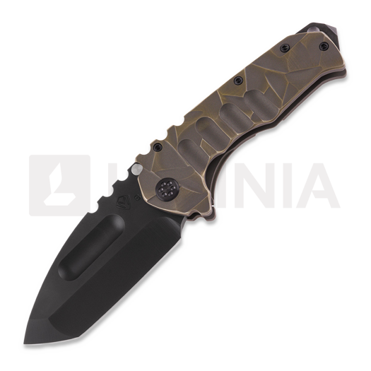 Medford Praetorian Ti S35VN PVD Tanto Taschenmesser, BB/Brsh Bronze Handles